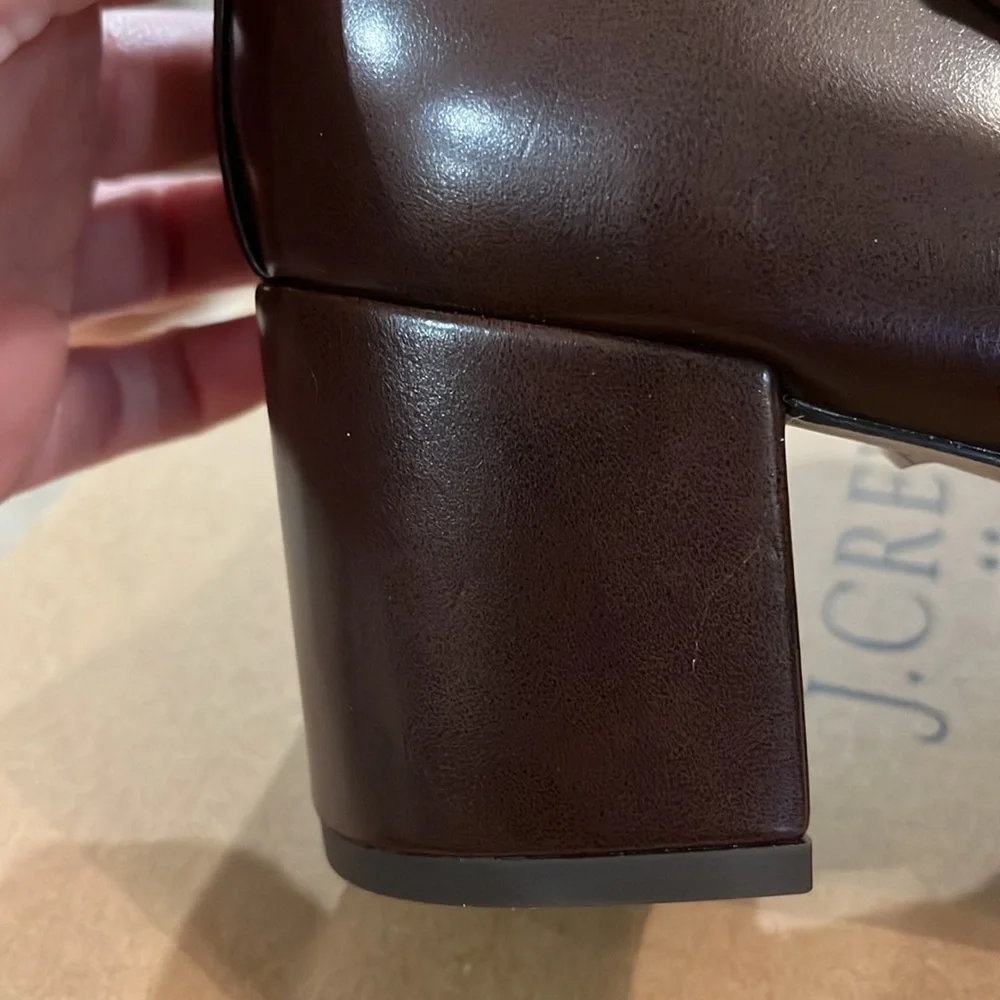 J. Crew Rustic Brown Heeled Buckle Boots/NIB/10M
